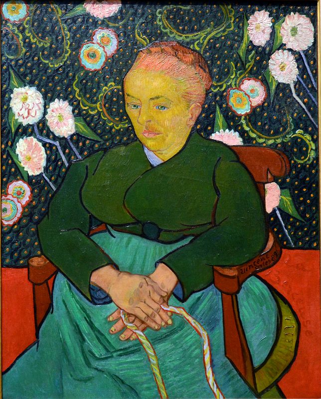 10A La Berceuse (Woman Rocking a Cradle- Augustine-Alix Pellicot Roulin) - Vincent van Gogh 1889 - New York Metropolitan Museum of Art